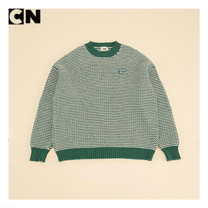 GRS Certification Sweater Manufacturer Custom logo <b>Men</b> Wool Blend Crew <b>Chunky</b> <b>Knit</b> <b>Cardigan</b> Breathable Winter Unisex - Product Image 3