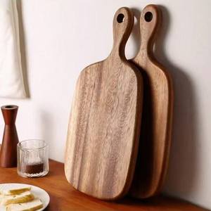 Planche à découper et plateau en bois pour pizza, steak, fruits, pain, présentation - Utilisation en cuisine - Product Image 6