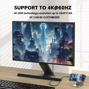 Bán buôn HD 2M 3m truyền dữ liệu cổng hiển thị 8K <span class=keywords><strong>4K</strong></span> 60Hz dp Cáp 3.2 USB Loại C đến 2.1 dp cáp cho cáp video để TV di động - Product Image 2