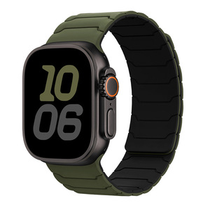 Armored Warrior Bracelet en silicone magnétique solide Bracelet de montre à boucle en <span class=keywords><strong>aluminium</strong></span> pour <span class=keywords><strong>Apple</strong></span> <span class=keywords><strong>Watch</strong></span> Ultra 2 Series 10 42mm 46mm Sport Band - Product Image 2