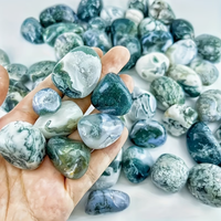 Pierres de moissanite naturelle polies de haute qualité, en éclats et galets, pour la fabrication de bijoux, les vases et les aquariums