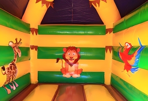 Artículos Inflables para <span class=keywords><strong>Alquiler</strong></span> en Eventos, Brincolín Inflable de Jungla con Temática de Monos, Parque Infantil al Aire Libre para Fiestas Infantiles - Product Image 4