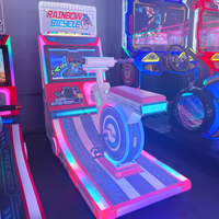 Machine de jeu d'arcade pour enfants, à monnayeur, avec jeu de conduite 3D pour enfants, pour parcs d'attractions, couleur personnalisable en anglais