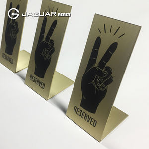 Brandnewsign piastra metallica molto popolare all'ingrosso ottone 3d piccolo metallo cartello da tavolo per ufficio/case/hotel - Product Image 4