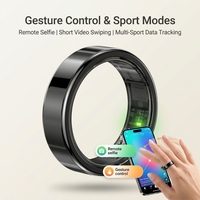 Nouvelle bague connectée 2026 avec contrôle par application, suivi de la fréquence cardiaque, de la variabilité de la fréquence cardiaque (VFC), de l'oxygène sanguin, du sommeil, GPS, étanche IP68, pour le fitness et la santé