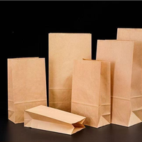 Sacs cadeaux en papier kraft sur mesure en gros pour l'emballage des plats à emporter, impression personnalisée acceptée