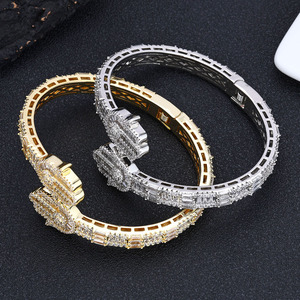 European and American Necklaces 8mm Round Beaded Hip Hop Fashion 18K Gold Plated Collarbone <b>Chains</b> - Product Image 5