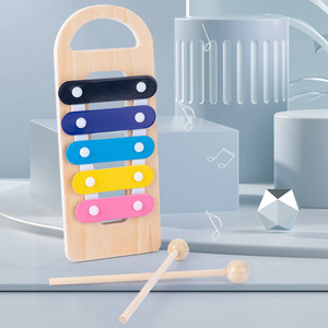 Xylophone en bois arc-en-ciel pour enfants d'âge préscolaire, jouet de percussion musical pour l'apprentissage précoce des tout-petits, ensemble de jouets Toywoo HJ-4011 - Product Image 4