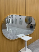 Espejo Decorativo con Marco de Aleación de Aluminio, Redondo, Ovalado, Arqueado, Cuadrado, en Forma de Pasarela, Espejo de Pared para Hogar, Hotel, Proyecto, OEM