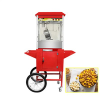 Carro comercial de máquina de palomitas de caramelo utilizado para hacer palomitas de caramelo