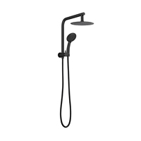 WELS-ensemble de robinets de douche de salle de bains, kit complet de douche de pluie rond chromé