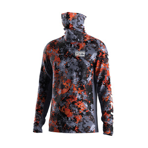 Chemise de pêche légère pour homme avec masque intégré, protection UV et panneaux latéraux en mesh pour la pêche et le camping - Product Image 1