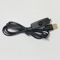 Hochwertiges 5V USB-A-Stecker auf offenes, verzinntes Kabel mit EIN/AUS-501-Druckschalter-Stromverlängerungskabel für LED-Lichtstreifen und Lampen