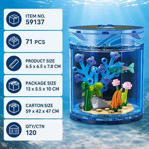 <span class=keywords><strong>Set</strong></span> di Costruzioni Acquario Colorato Personalizzabile con Pesci e Fiori Rosa, Giocattoli Vibranti per Bambini per l'Espressione Artistica e il Gioco - Product Image 6