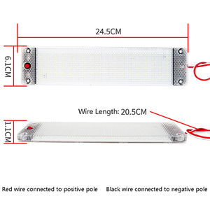 108ビードハイライトトラックLEDインテリアランプ超薄型RVリーディングライト<span class=keywords><strong>12V</strong></span> 85Vスイッチ付き車トランクランプ - Product Image 2