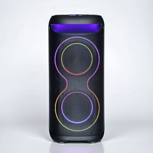 Machine de karaoké à domicile 60W avec <span class=keywords><strong>2</strong></span> micros sans fil, éclairage annulaire RGB, FM, USB, TF, AUX, TWS, télécommande, boîte cadeau - Product Image 2