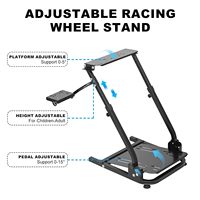 Support de volant de jeu V10 compatible G27, G29, T300RS, T500RS, FANATEC, en silicone et métal, réglable en hauteur, pliable, pour la course