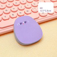 Lot de 60 blocs-notes autocollants mignons avec émoticônes de dessins animés pour étudiants