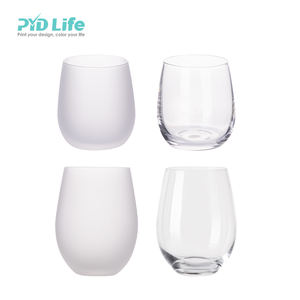 كوب زجاجي مخصص للطباعة بالتسامي من PYD Life، سعة 10 أونصات و17 أونصة، كوب نبيذ بدون ساق مع شعار مخصص - Product Image 5