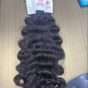Single Donor Temple Indian Wavy Human Hair Natural Hair Extensions Best Quality Collection In Bulk Price - Product Image 1