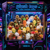 Peluches de personnages assortis en gros pour machines à griffes, animaux en peluche en vrac, récompenses pour jeux d'arcade, recharges pour machines à griffes