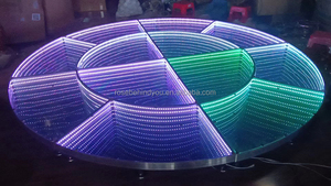 Fondo de boda en forma de corazón Led pista de baile al aire libre RGB Led luz 3D espejo escenario boda pista de baile - Product Image 5