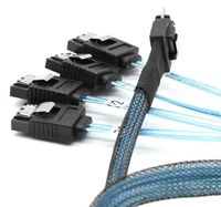 Conector MINI SAS 8654 4I a SATA*4 de 7 Pines