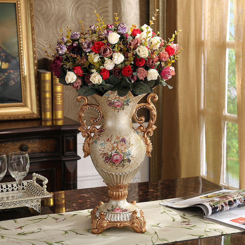 vase+ 6 pieces flowers