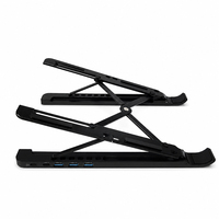 Support d'extension portable pour ordinateur portable avec hub USB-C, hauteur réglable, pour bureau, vente en gros