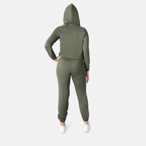Ensemble de jogging sans couture pour femmes avec tissu extensible dans les quatre sens et technologie d'évacuation de l'humidité pour les modes de vie actifs - Product Image 4
