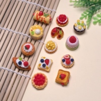 Miniatures de gâteaux et desserts Kawaii en résine, accessoires DIY, breloques cabochon à dos plat, mini figurines, embellissements pour scrapbooking
