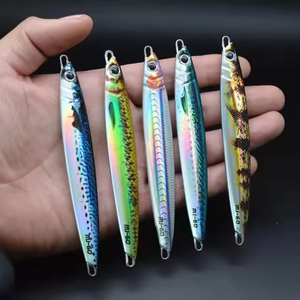 Mồi câu giả kim loại phát sáng in UV 3D 40g/60g/80g/100g mô phỏng cá, mồi jig thả chậm, câu jigging - Product Image 5