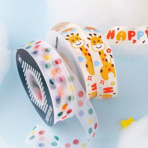 Cute Cartoon Childrens Gift Ribbon Digital Printed Polyester Birthday Party Decoration 2B33 Age 2-4 Years - Product Image 2