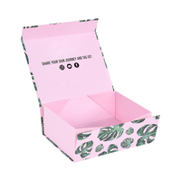 Rote Kunstpapier-Geschenkbox mit Magnetklappdeckel und Schublade, 62*62*35mm, Schmuckverpackung aus bedruckter Pappe mit Griff
