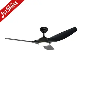 1stshine LED ceiling fan modern dimmable 3 color LED 220V remote control lighting ceiling fan