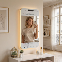 Miroir LED avec capteur IP44 de style Instagram, personnalisable avec nom d'utilisateur, lumière selfie, pour salon de beauté, livraison directe mondiale