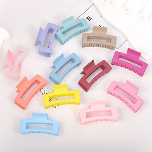 Pince à cheveux carrée minimaliste couleur bonbon, 12 cm, légère, pour usage quotidien - Product Image 2