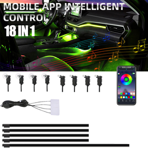 Đèn nội thất ô tô LED đa năng, hiệu ứng động, điều khiển từ xa không dây qua ứng dụng, phụ kiện đèn ô tô khác - Product Image 2