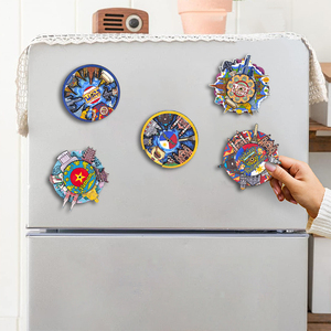 แม่เหล็กติดตู้เย็นลายไทยแบบกำหนดเอง พร้อมพระราชวังวังกรังด์ พระพุทธรูปมรกต วัดอารุณ วัดโพ และอาหารไทย ของที่ระลึกสำหรับนักท่องเที่ยว ครบวงจรในที่เดียว - Product Image 5