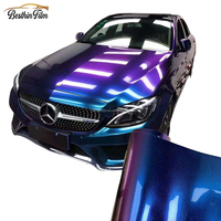 Vinilo para Envoltura de Autos Besthin Film 1.52*17m Azul Super Brillante Metálico, Protección de Pintura Automotriz, Adhesivo para Carrocería, PET, Cambio de Color, Rollo Galaxy