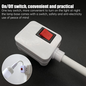 E27 đèn cơ sở linh hoạt uốn cong di động kiểm tra ánh sáng ổ cắm ánh sáng adapter cắm chuyển đổi EU chúng tôi Anh cắm đèn chủ cho LED bảng đèn - Product Image 5