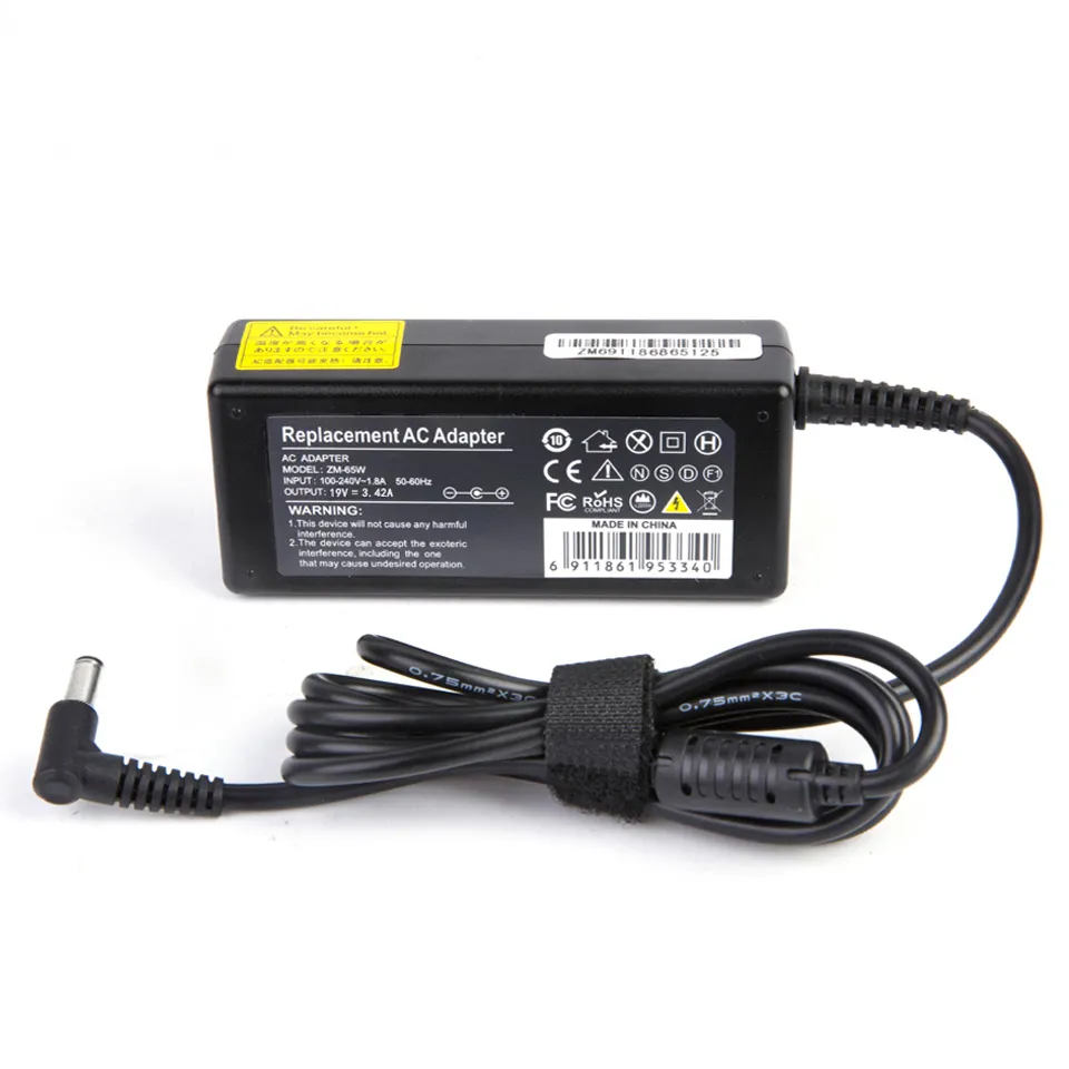 Caliente universal 65W 19V 3.42A 5,5*2,5mm cargador de ordenador portátil adaptador cargador de ordenador portátil para fuente de alimentación Asus