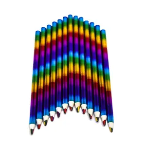 质量保证彩虹色彩绘铅芯儿童铅笔套装