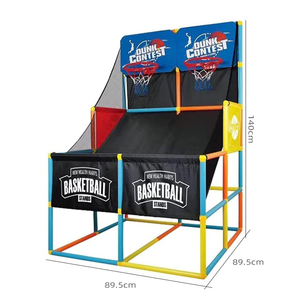 Canestro da Basket Doppio con Supporto Facile da Montare per Bambini, Gioco Sportivo per Interni ed Esterni, Divertente Competizione Familiare - Product Image 4