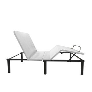 Lit intelligent réglable de couleur blanche de taille simple de reine de cadre en bois avec le matelas - Product Image 1