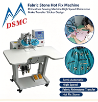 Machine semi-automatique CE PLC à écran tactile pour pose de strass à chaud, machine à sertir les pierres à double disque pour T-shirts et vêtements