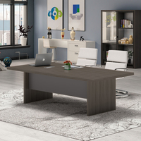 Table de réunion de bureau moderne en panneaux de bois personnalisable pour salles de conférence, hôtels et écoles