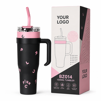 Gobelet isotherme en acier inoxydable de 1200 ml (40 oz) avec poignée, tasse de voyage à double paroi isolée sous vide, tasse à café anti-fuite, OEM/ODM en gros