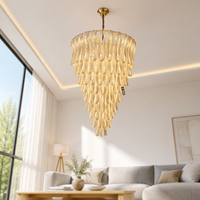 Lustre suspendu rond en céramique artistique personnalisé avec LED, garantie de 2 ans, pour salon, hall d'hôtel, prix d'usine en gros