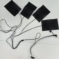 4 pièces en un coussin chauffant 5v élément chauffant en Fiber de carbone chauffage infrarouge à faible énergie pour gilet de veste chauffante